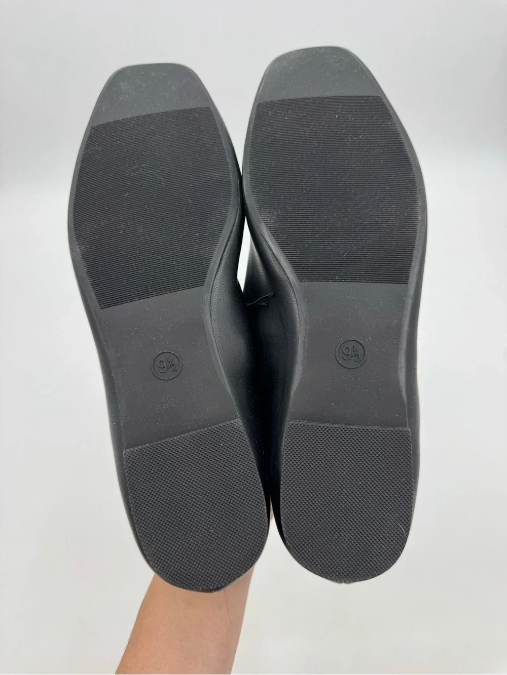 Wild Fable Black Faux Leather Elsa Mary Jane Ballet Flats Size 9.5
